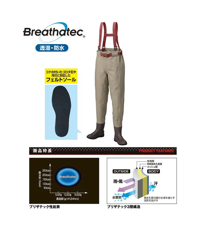 PROX WADER 5565 BREATHATEC SUOLA VELCRO Prox PROX WADER 5565 BREATHATEC SUOLA VELCRO Prox