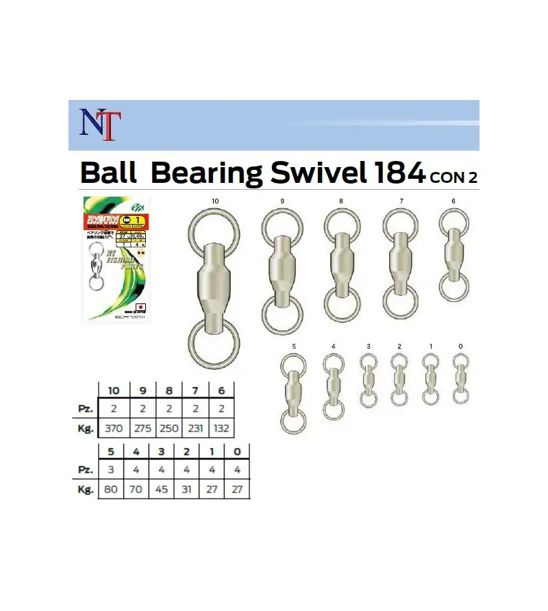 NT BALL BEARING SWIVELS 2 RINGS 184 NT Swivel NT BALL BEARING SWIVELS 2 RINGS 184 NT Swivel