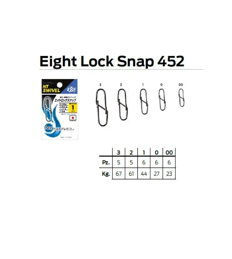 NT EIGHT LOCK SNAP 452 NT Swivel