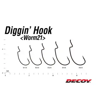 DECOY WORM 21 DIGGIN HOOK Decoy DECOY WORM 21 DIGGIN HOOK Decoy
