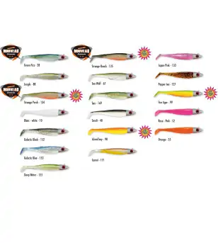 Leurre De Pêche FIIISH Double Combo Shore Crazy Paddle Tail N°3 - 15cm, 10g - Couleur Pearl Green