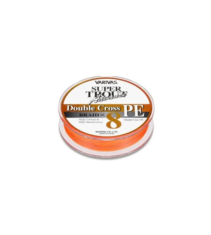 TRECCIA VARIVAS SUPER TROUT DOUBLE CROSS PE X8 ORANGE Varivas TRECCIA VARIVAS SUPER TROUT DOUBLE CROSS PE X8 ORANGE Varivas