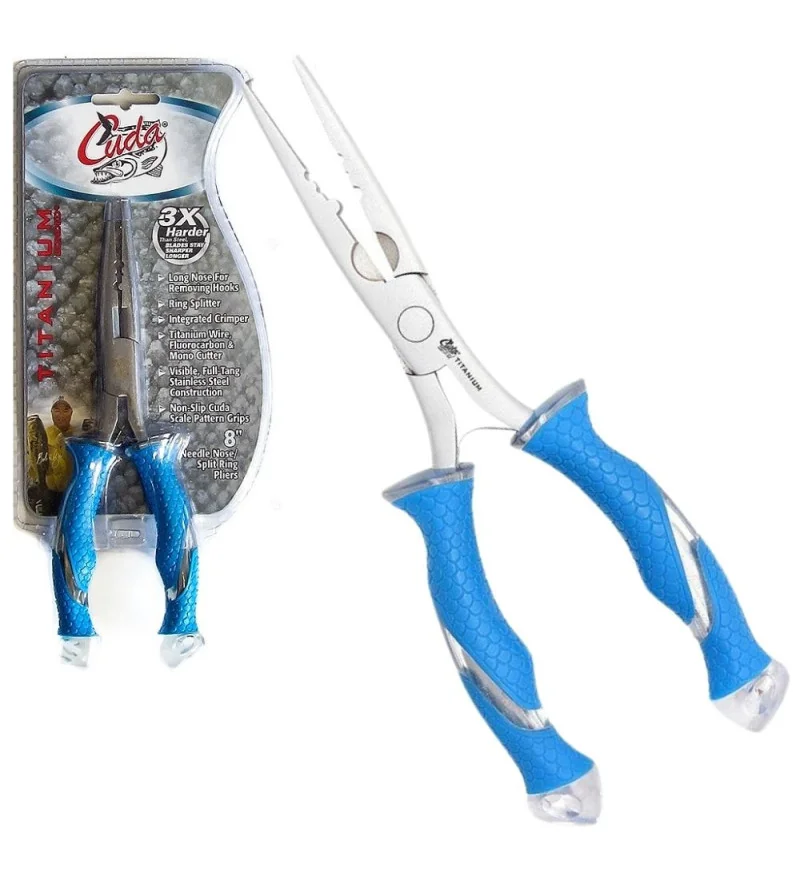 CUDA Titanium Bonded Stainless Steel Needle Nose Plier Ring Splitter Cuda CUDA Titanium Bonded Stainless Steel Needle Nose Plier Ring Splitter Cuda