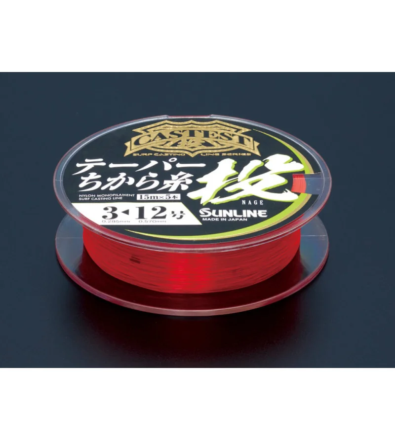 SUNLINE CASTEST TAPERED LEADER RED Sunline SUNLINE CASTEST TAPERED LEADER RED Sunline