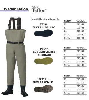 PROX PX330 WADER TEFLON FELT